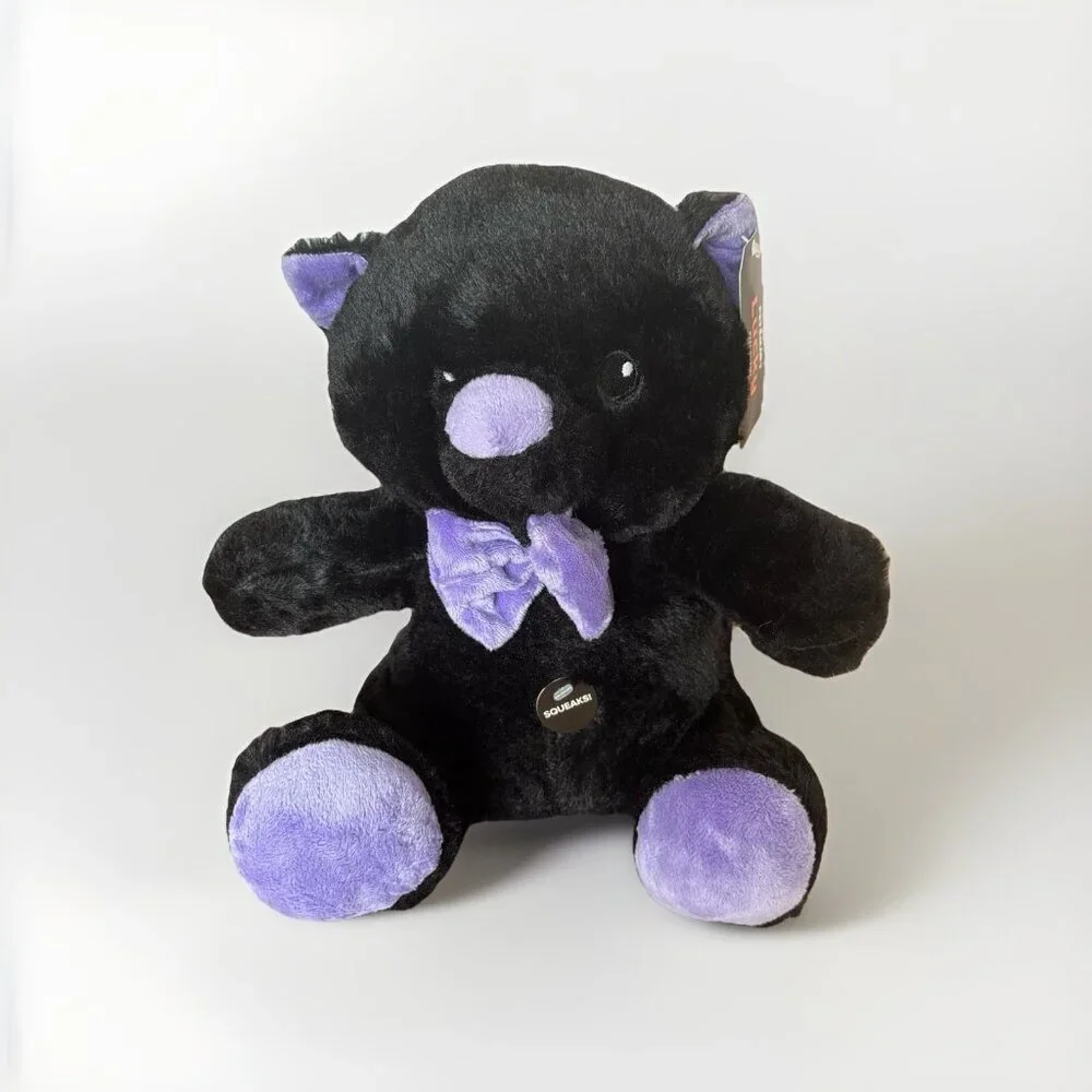 Petsmart‎ BLACK Cat Lucky HALLOWEEN CAT Plush Squeaks NWT